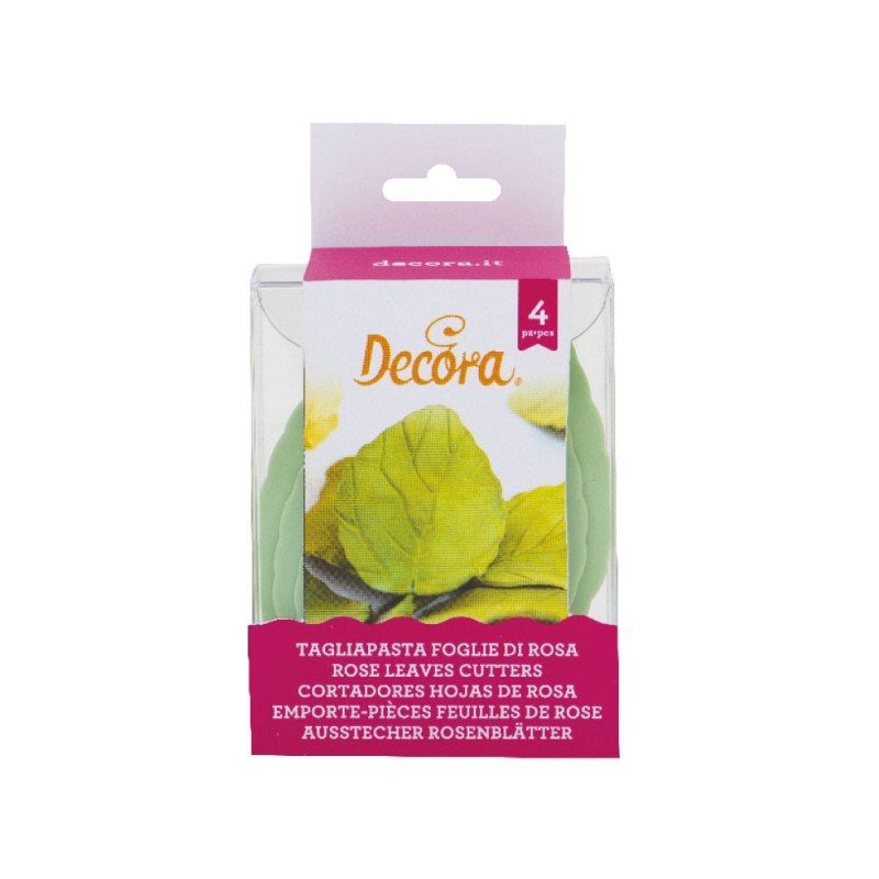KIT 4 TAGLIAPASTA FOGLIE DI ROSA DECORA