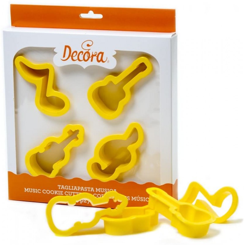KIT 4 TAGLIAPASTA MUSICA IN PLASTICA DECORA
