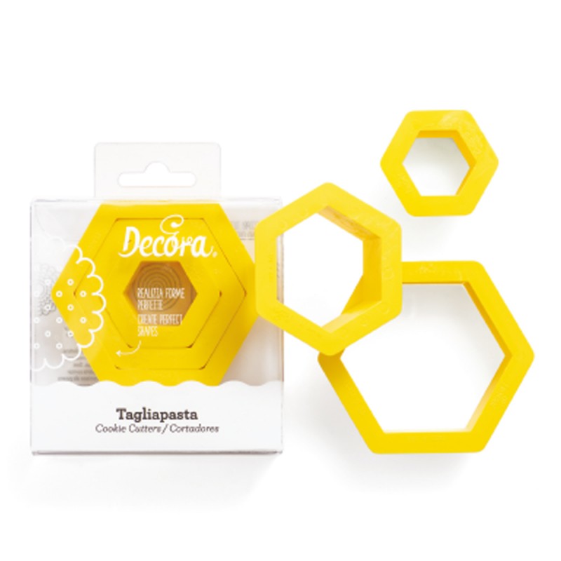SET 3 TAGLIAPASTA ESAGONO DECORA