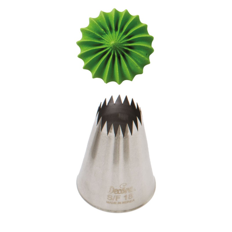 CORNETTO BLISTERATO DECORA STELLA FRANCESE N. 18 IN ACCIAIO INOX Ã˜3,5 X 5 CM