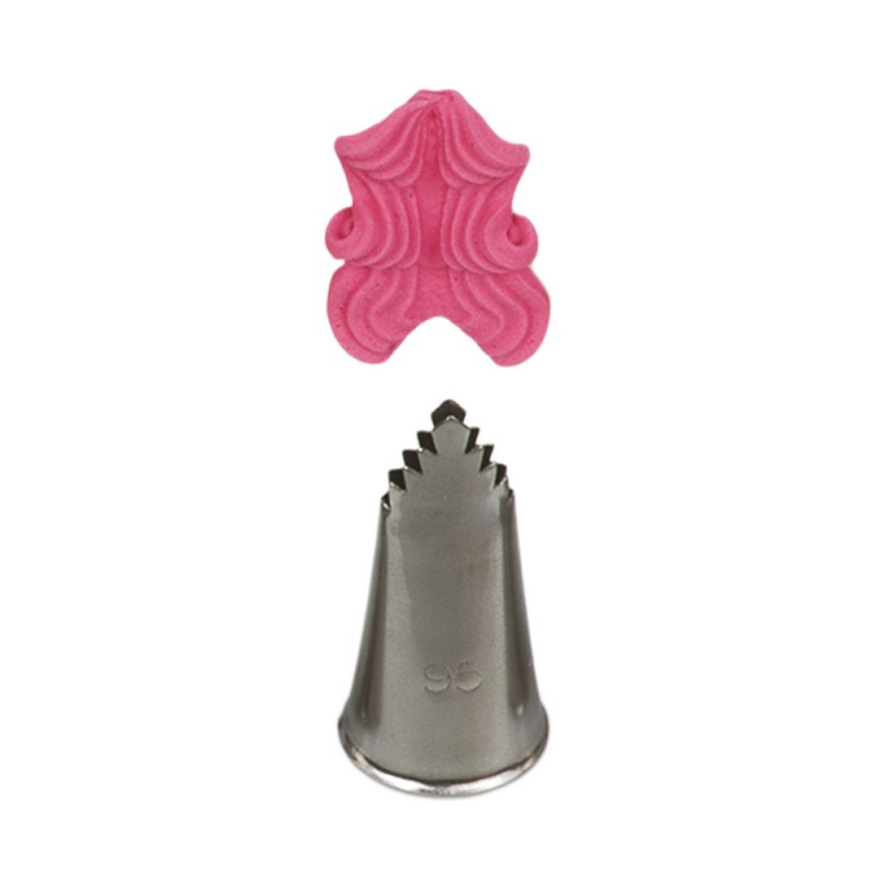 CORNETTO BLISTERATO FRILL N. 95 DECORA IN ACCIAIO INOX Ø1,8 X 3,5 CM