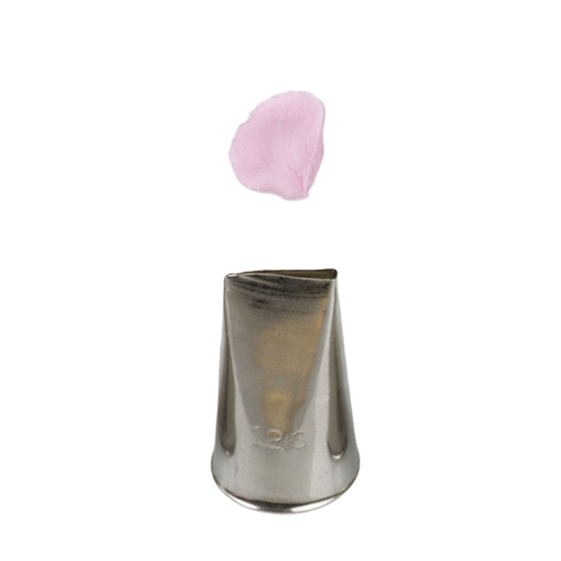 CORNETTO BLISTERATO PETALO N. 126 DECORA IN ACCIAIO INOX Ø2,4 X 4 CM