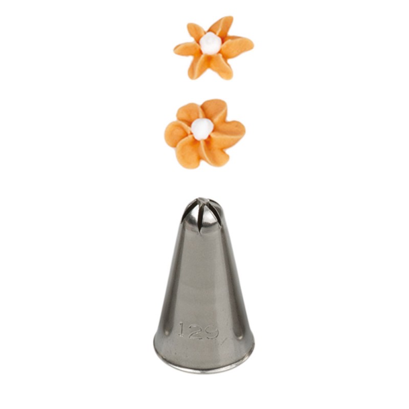 CORNETTO PER DECORAZIONE FIORI N.129  DECORA IN ACCIAIO INOX Ø1,8 X 3,2 CM
