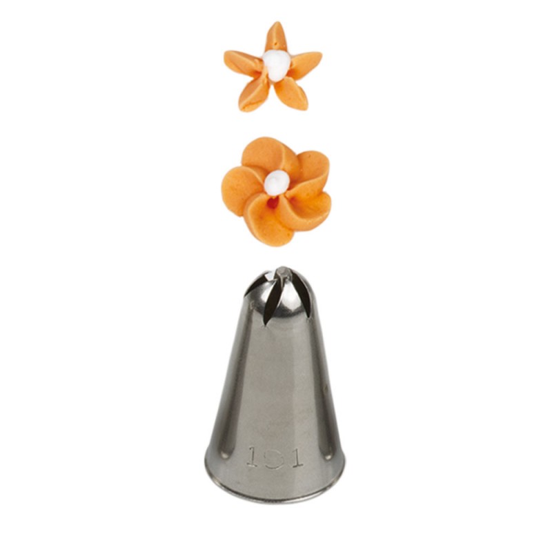 CORNETTO PER DECORAZIONI FIORI N. 191  DECORA IN ACCIAIO INOX Ø1,8 X 3,2 CM