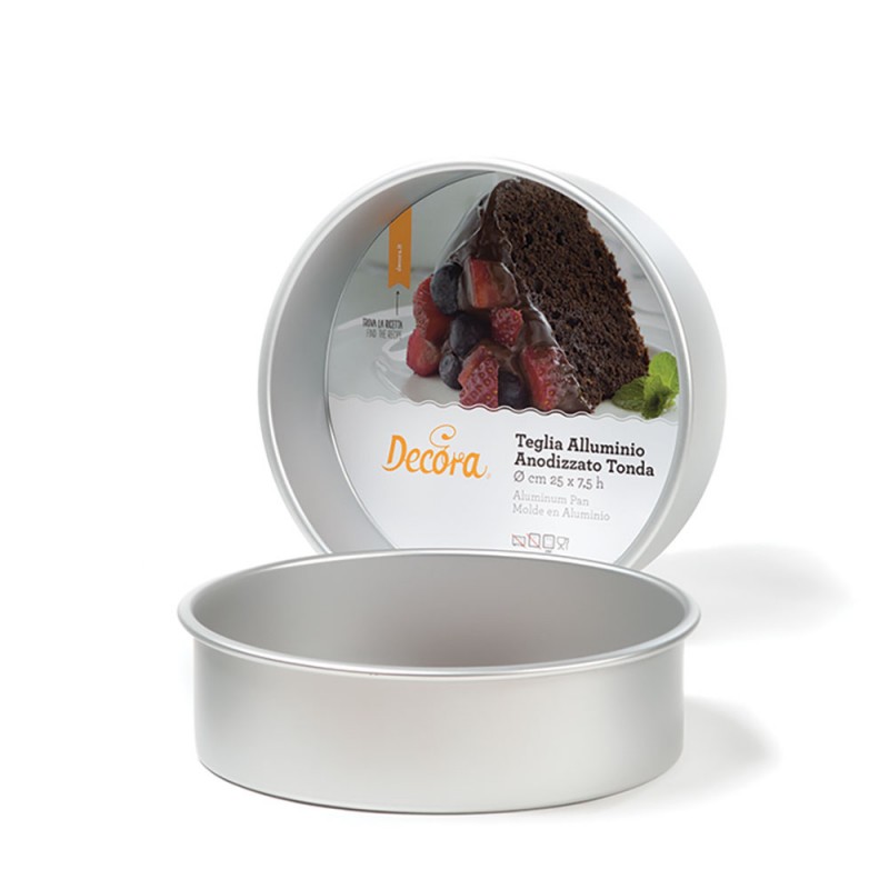 TEGLIA PROFESSIONALE ANODIZZATA TONDA  DIAMETRO 20 x h 10 cm DECORA