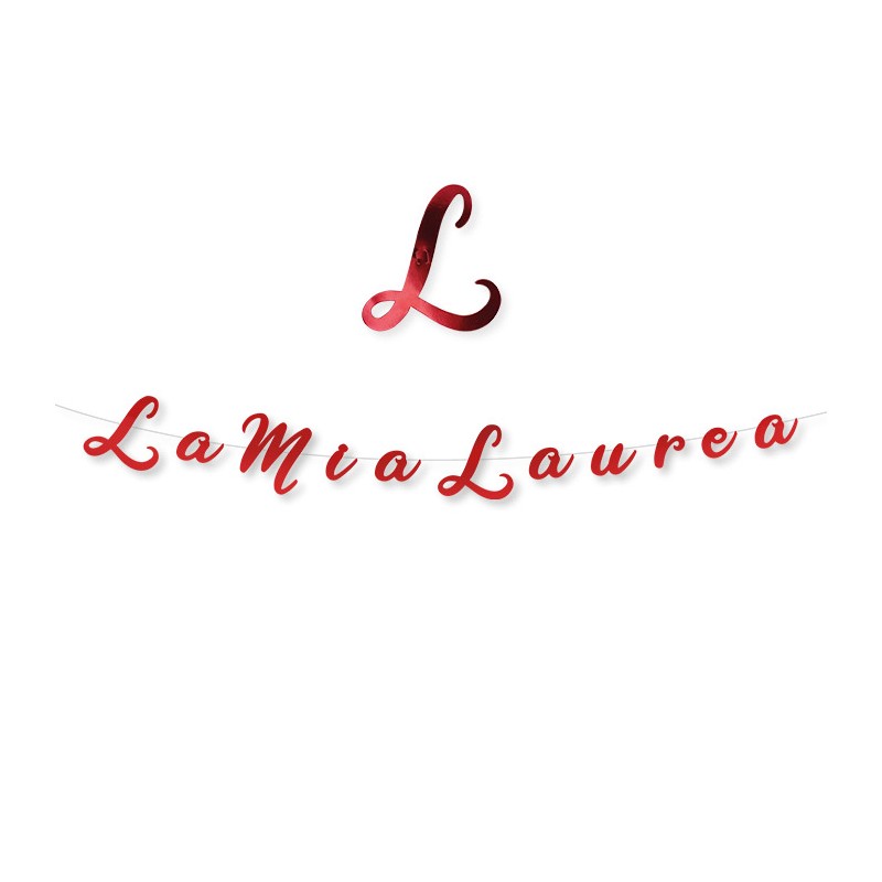 Festone Banner Sagomato La Mia Laurea In Carta 300 X 15 cm BIG PARTY