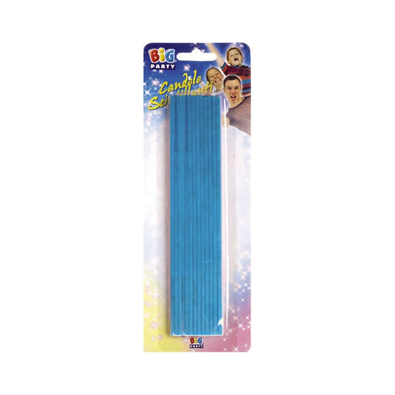 20 Candeline Scintilline 16 cm Celesti - BIG PARTY