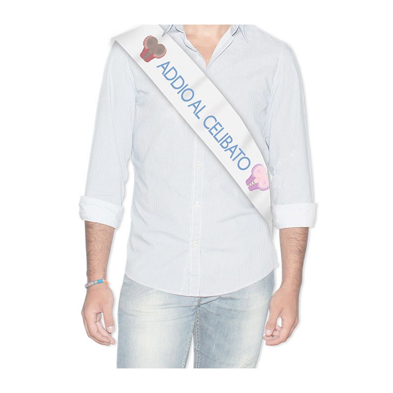 Fascia Premio Metallizzata 168 x 10 cm Addio al Celibato BIG PARTY