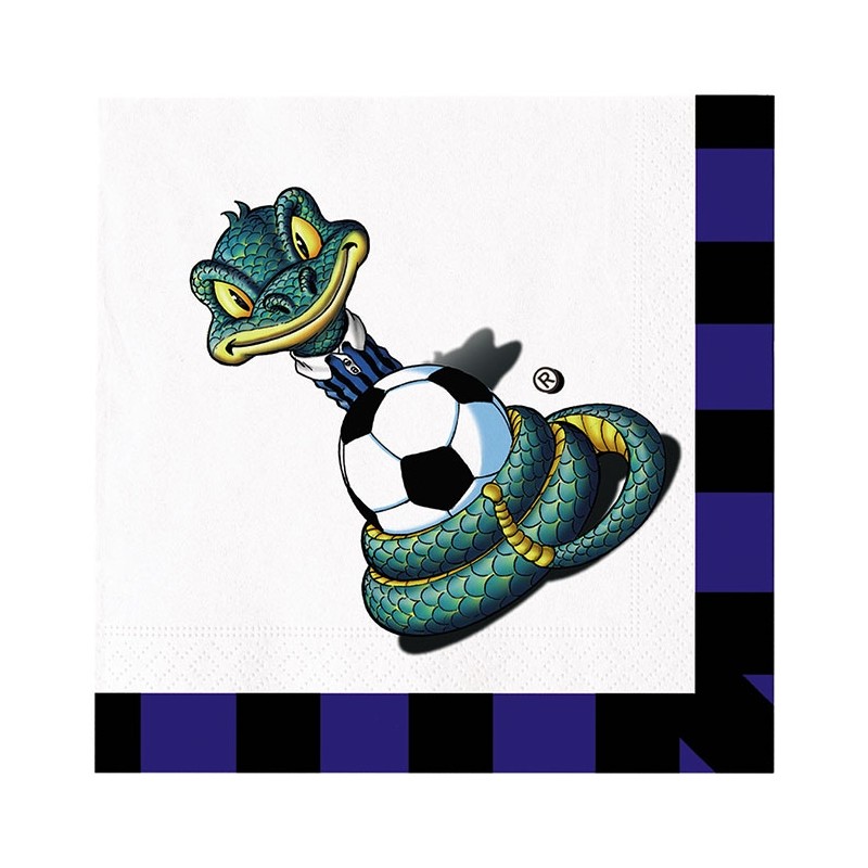 20 TOVAGLIOLI  cm 33 X 33 SIBILO NERAZZURRO BIG PARTY