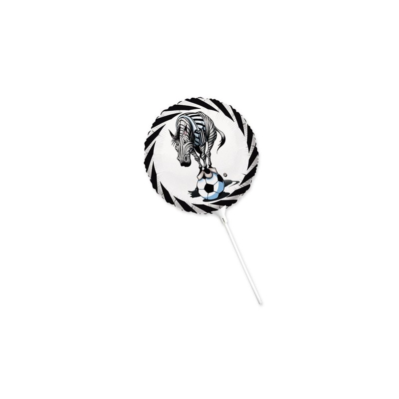 Palloncino Mylar Tondo cm. 22 Zebra Bianconera BIG PARTY