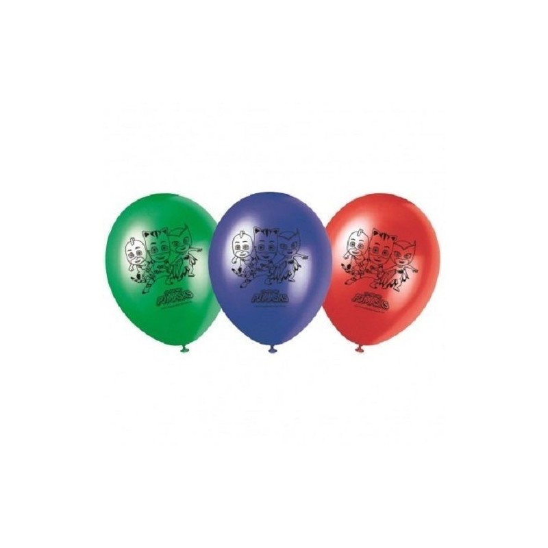 PJ MASKS PALLONCINI GONFIABILI CONF 8 PZ DECORATA PARTY