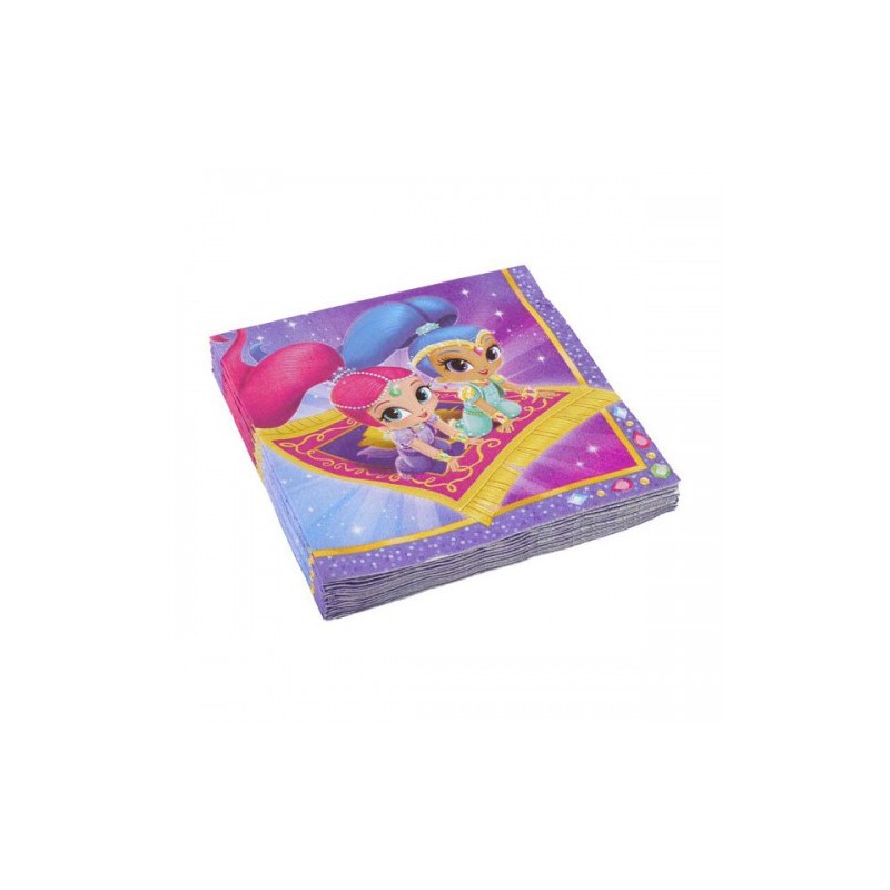 TOVAGLIOLI SHIMMER E SHINE PZ 20 CM 33 X 33 AMSCAN