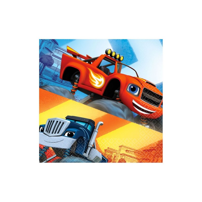 TOVAGLIOLI BLAZE LE MEGA MACCHINE PZ 20 CM 33 X 33 AMSCAN