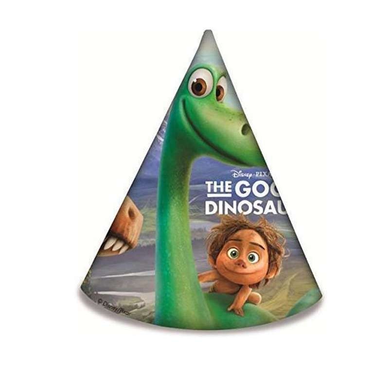 Cappellini Carta THE GOOD DINOSAUR 6 pz - 12 x 16  cm DECORATA PARTY