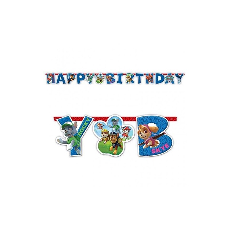 Festone happy birthday paw patrol - 180 cm  AMSCAN