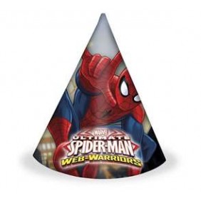 Cappellini Spiderman - confezione da 6 pezzi - DECORATA PARTY