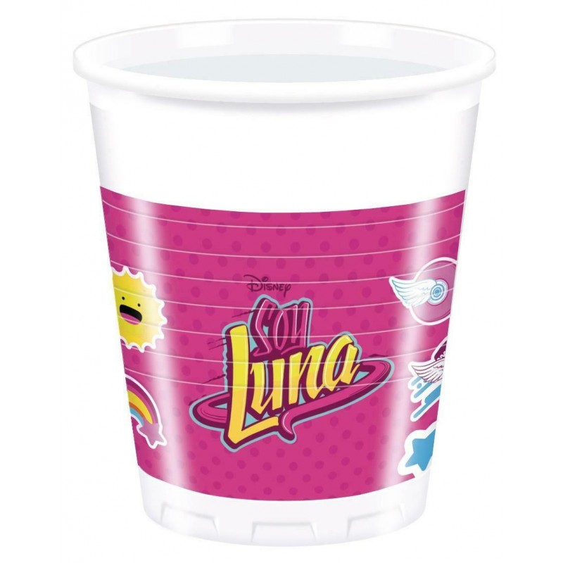 Soy Luna - 8 Bicchieri Plastica 200 Ml  DECORATA PARTY