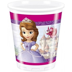 Bicchieri plastica 200 ml Principessa Sofia 8 pz DECORATA PARTY