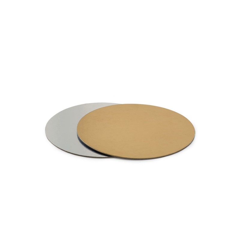 SOTTOTORTA ACCOPPIATO ORO ARGENTO DIAM 24 cm - SPESSORE 0,15 cm DECORA
