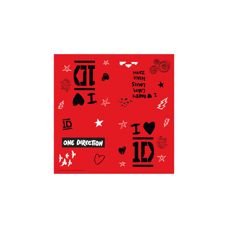 TOVAGLIOLO ONE DIRECTION 2 VELI 33X33 PZ 16 AMSCAN