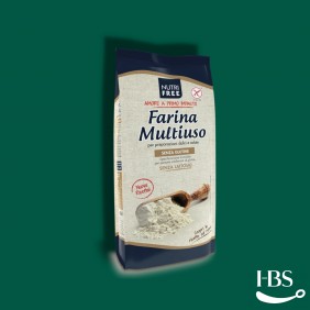 FARINA MULTIUSO Nutrifree, Senza lattosio e senza proteine del latte, garantito e certificato Lfree.