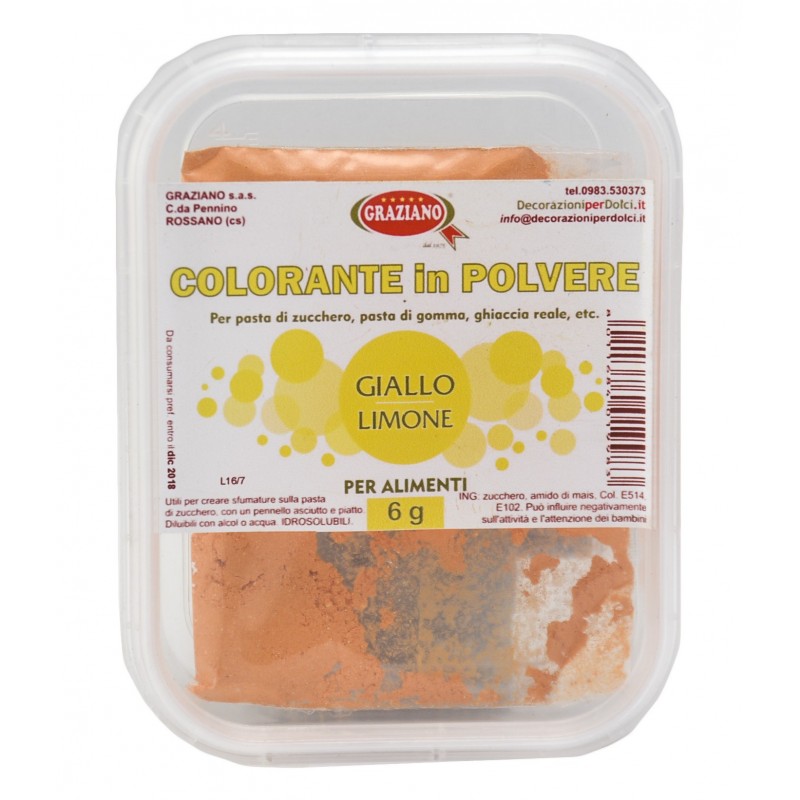 COLORANTE POLVERE GIALLO LIMONE 6 G GRAZIANO