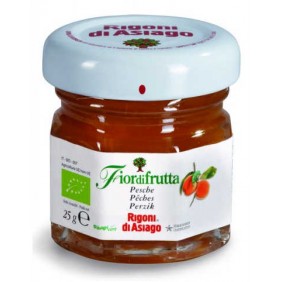 Confettura Fiordifrutta Bio Pesca Vetro RIGONI 24 Pz x 25 Gr